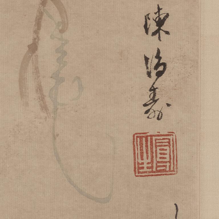 Cheng Hongshou (1768-1822), signerad. Efter en målning av Wen Riguan.