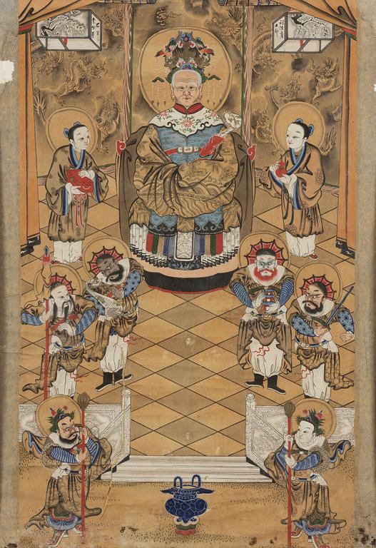 Unknown artist, water colour and ink on paper, China, 20th century.