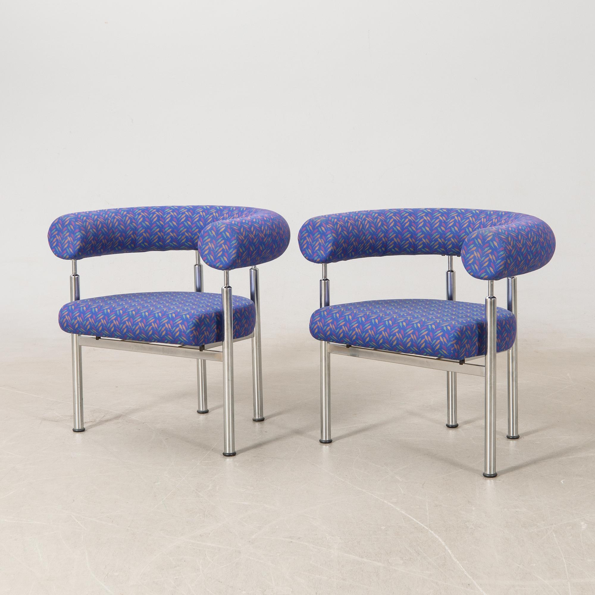 Johannes Foersom & Peter Hiort-Lorentzen, armchairs a pair "Cobra", Erik Jörgensen Furniture Factory, Denmark 1990s.