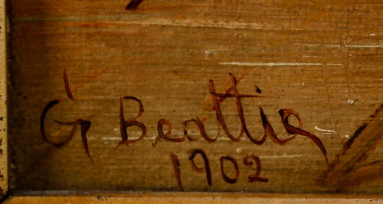 OKÄND KONSTNÄR, otydligt signerad Beattis, daterad 1902.