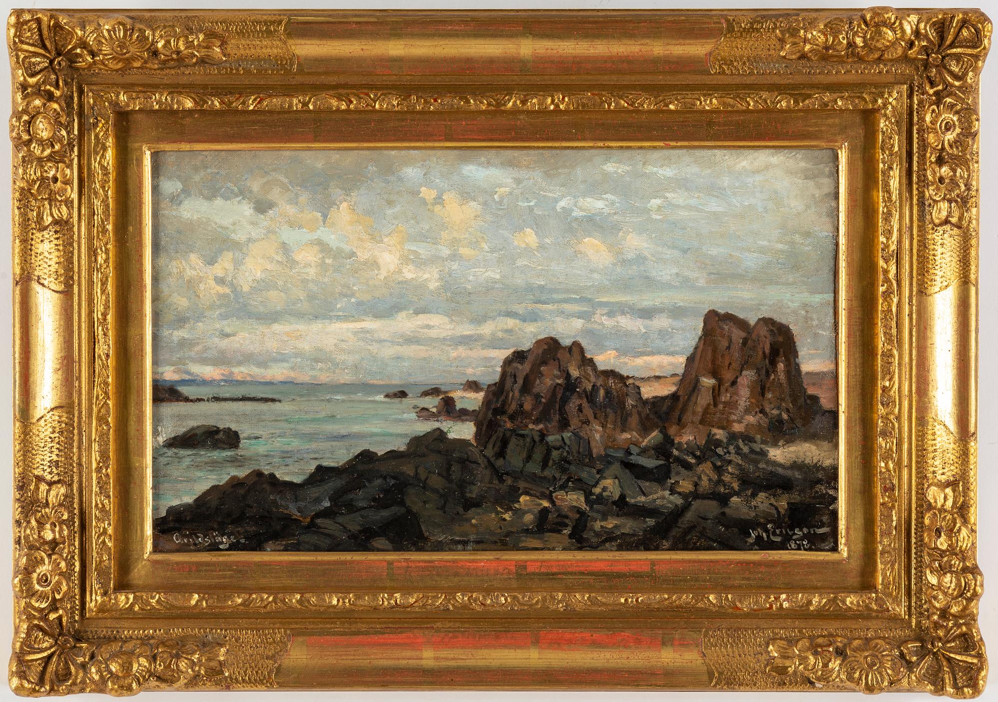Johan Ericson, oil och canvas, laid on paper panel, signed and dated 1878.