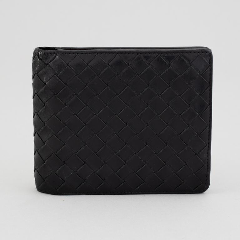 Bottega veneta, a black leather wallet.