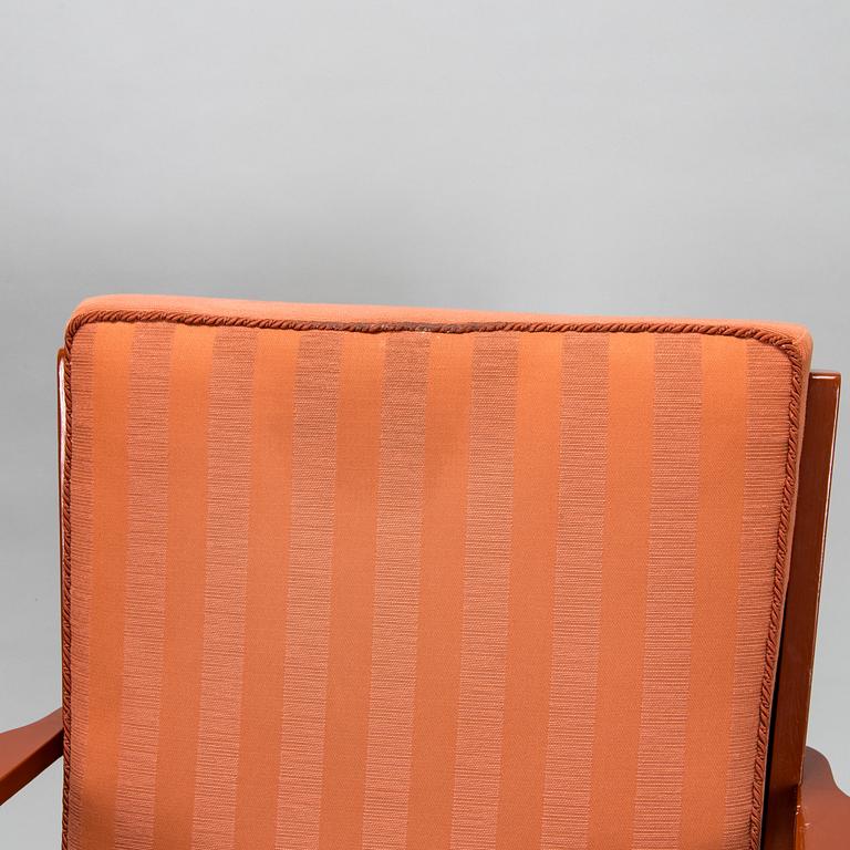 A pair of 1930s 'Panu' armchairs model 234, Asko Finland.