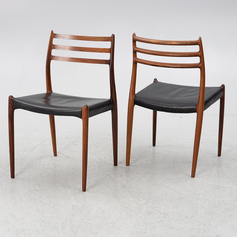 Niels Otto Møller, a five-piece dining suite, JL Møller, Denmark, 1965.