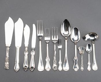 A 64-piece pewter flaware service model "Olga", 20th century.