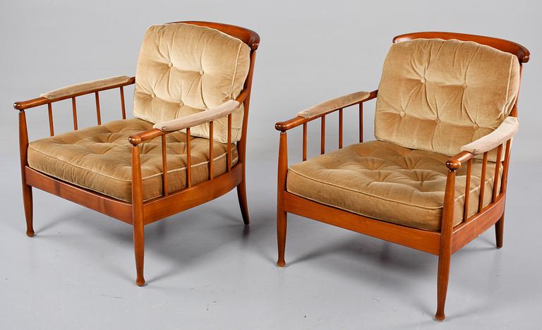 FÅTÖLJER ett par. "Skrindan", Kerstin Hörlin-Holmqvist, OPE, 1960-tal.