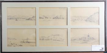 RICHARDE, LUDVIG, 2 st, blyertsteckningar, sign.