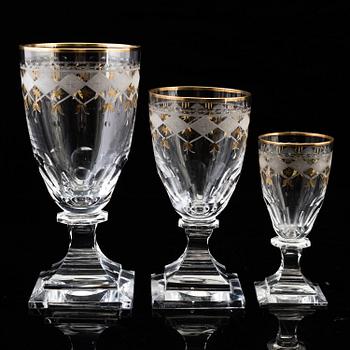 An 55-piece 'Odelberg Junior' glass service from Kosta.