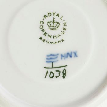 A 9 pieces porcelain table ware 'Musselmalet' from Royal Copenhagen, Denmark.