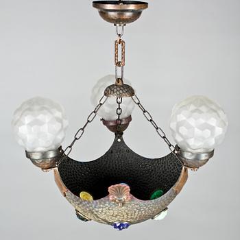 TAKLAMPA, jugend, tidigt 1900-tal. Höjd 60 cm.
