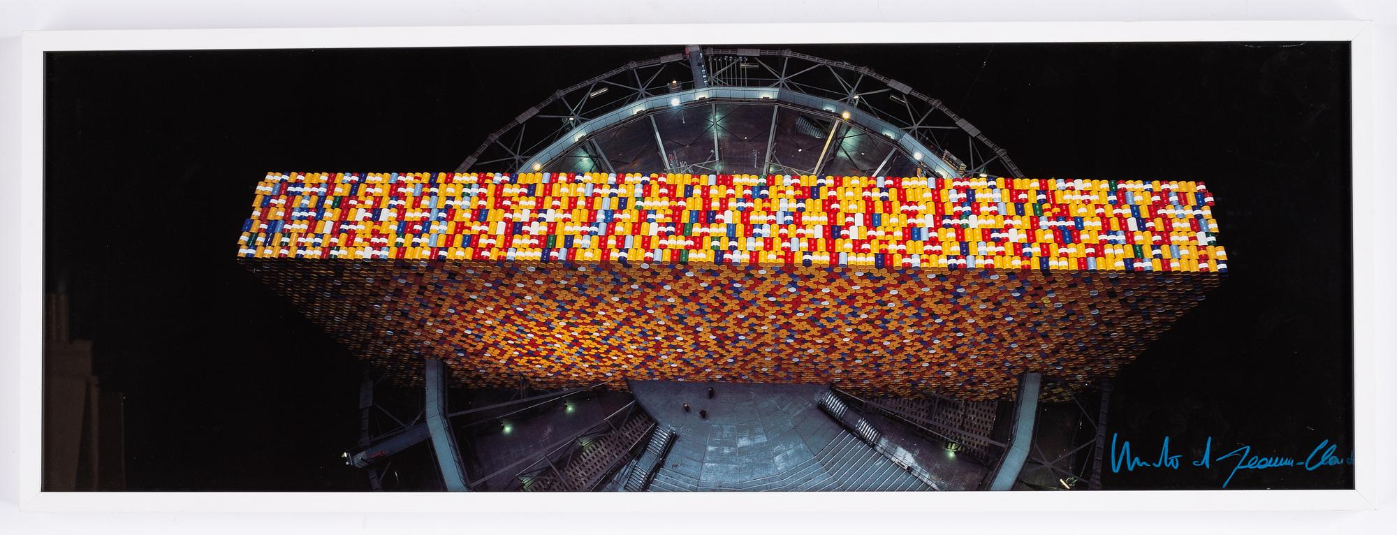 Christo & Jeanne-Claude, colour offset, signed with crayon.