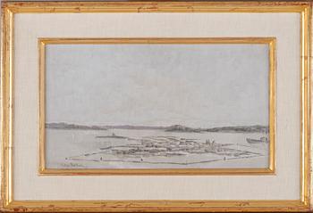 HELGE DAHLMAN, olja på duk, uppfodrad på skiva, signerad och daterad -68.