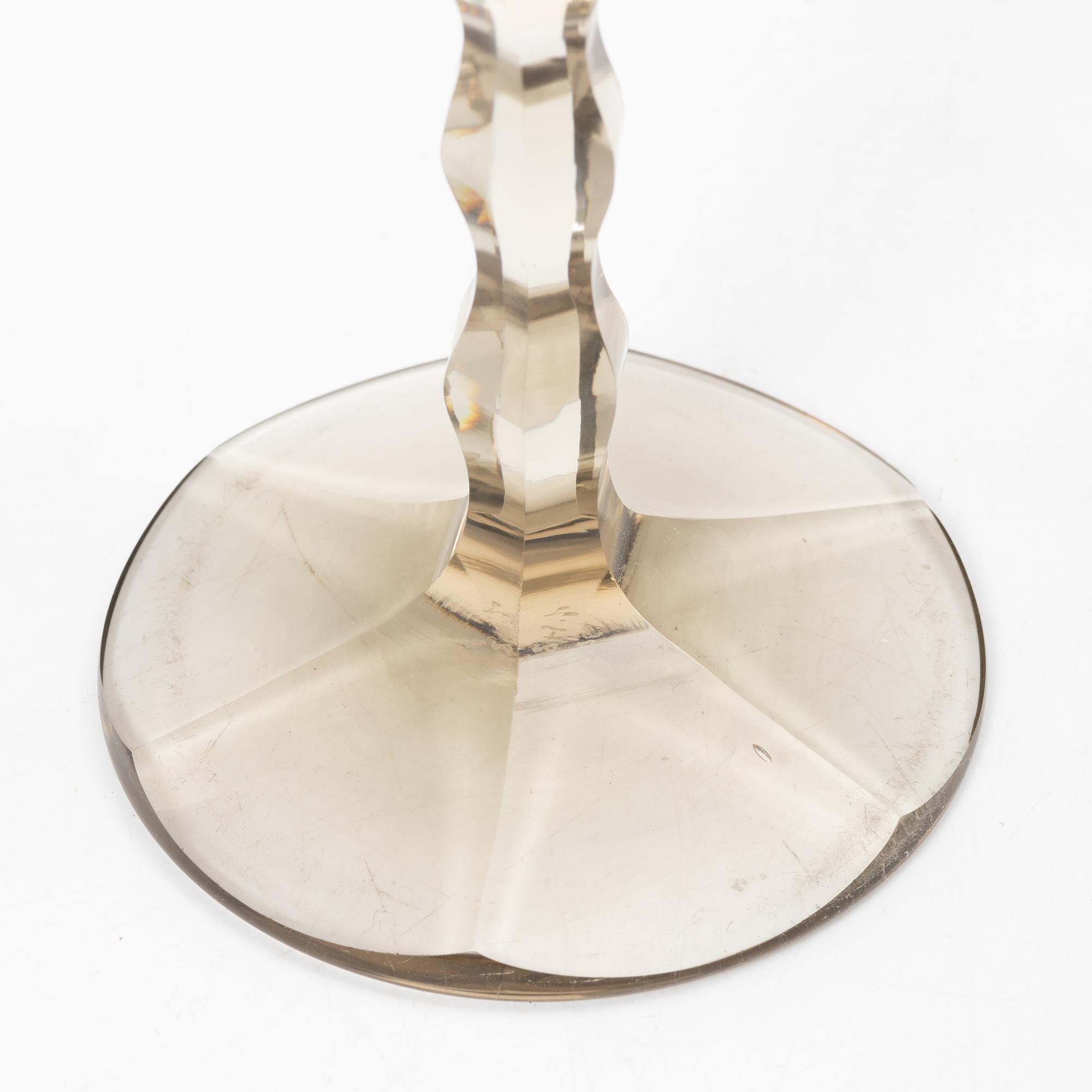 Edward Hald, vases, 3 pcs, Orrefors, 1929-30.