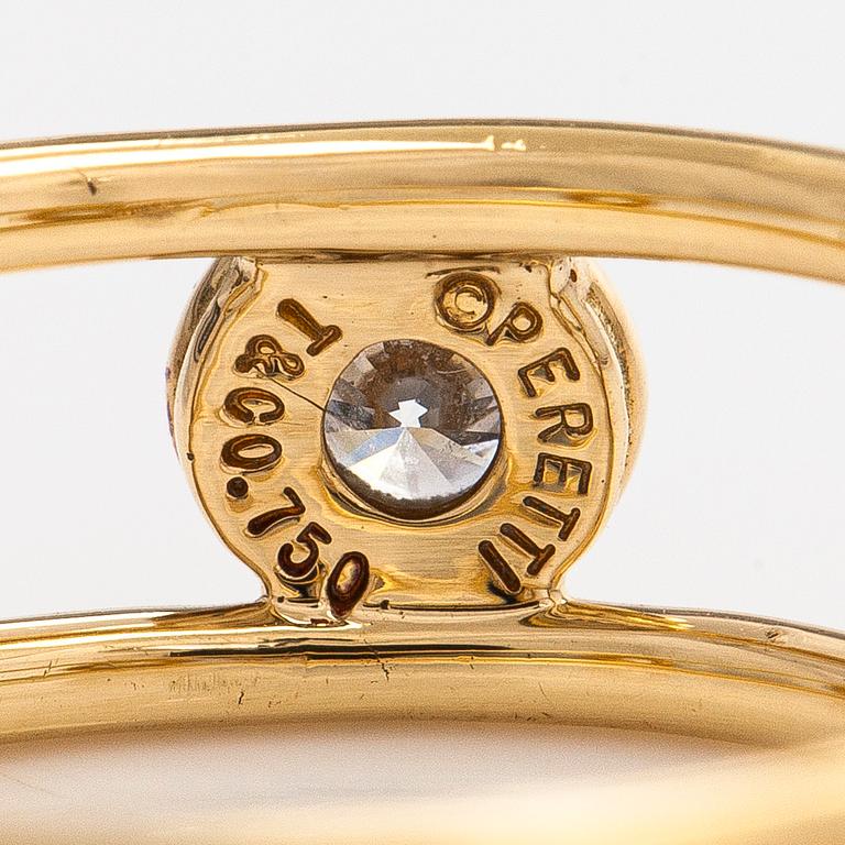 Tiffany & Co, Elsa Peretti, ring, "Diamonds by The Yard", 18K guld och briljantslipade diamanter.