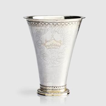 251. Lars Magnus Kallerström, bägare, delvis förgyllt silver, Kalmar 1779.