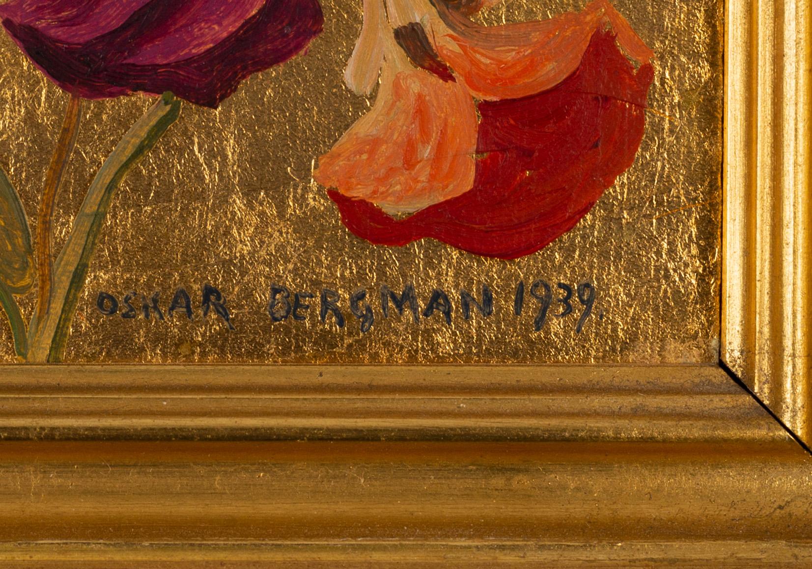 Oskar Bergman, olja på pannå, signerad och daterad 1939.