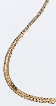 BRACELET, set with brilliant cut diamonds, app.tot. 2.25 cts.