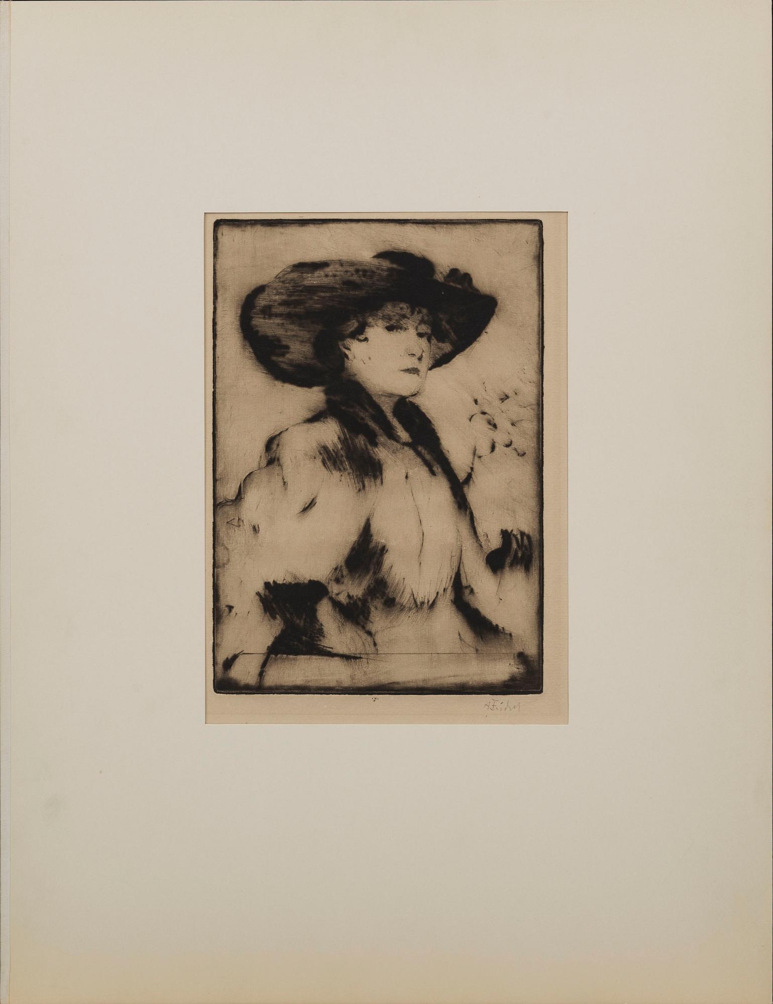 AXEL FRIDELL, etching, signed.