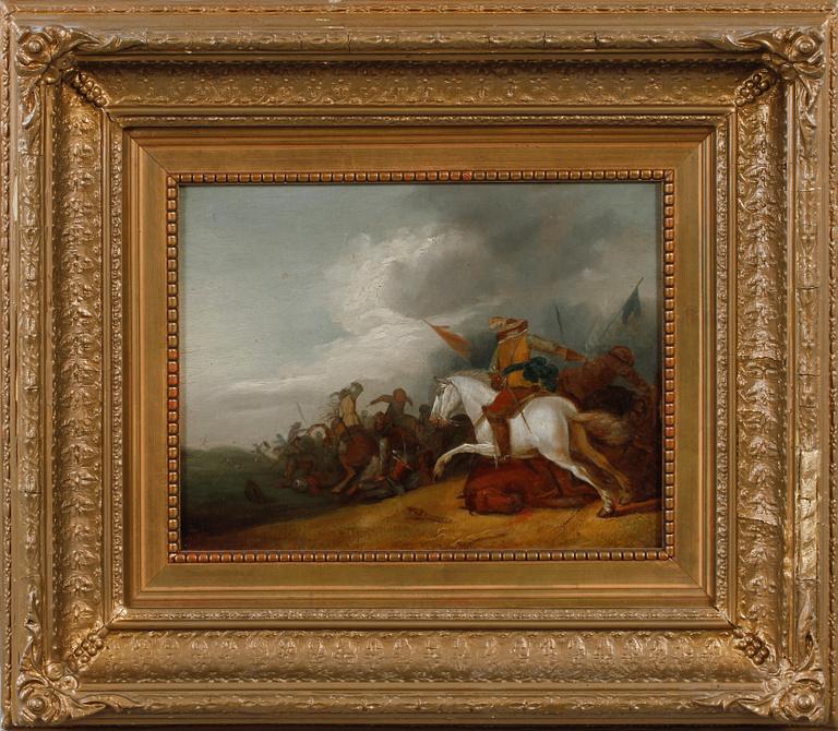 OKÄND KONSTNÄR, olja på pannå.