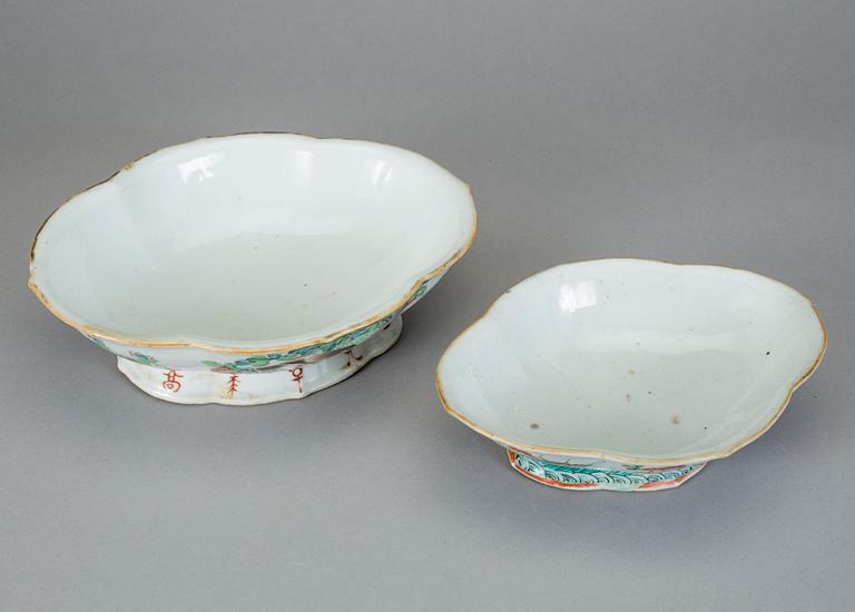 SKÅLAR, 2 st, porslin, Kina, 1800-tal.