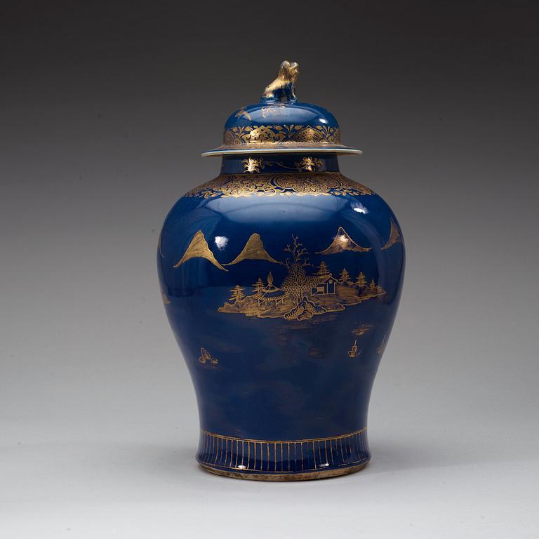 URNA med LOCK, kompaniporslin. Qingdynasty, Qianlong (1736-95).