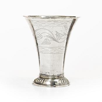 A parcel-gilt silver beaker, mark of Anders Gottfrid Roos, Turku, Finland, 1811.