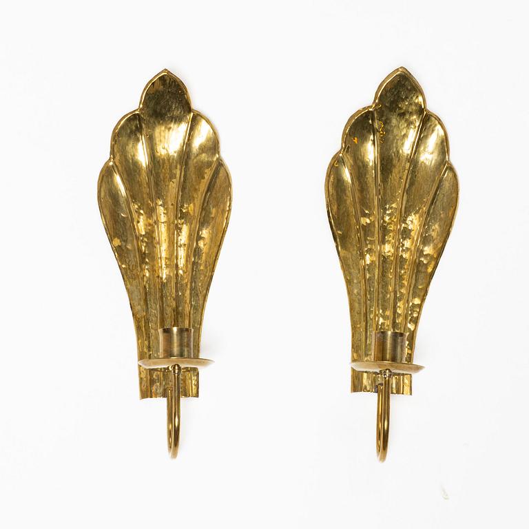Lars Holmström, a pair of wall sconces, Arvika, mid-20th century.