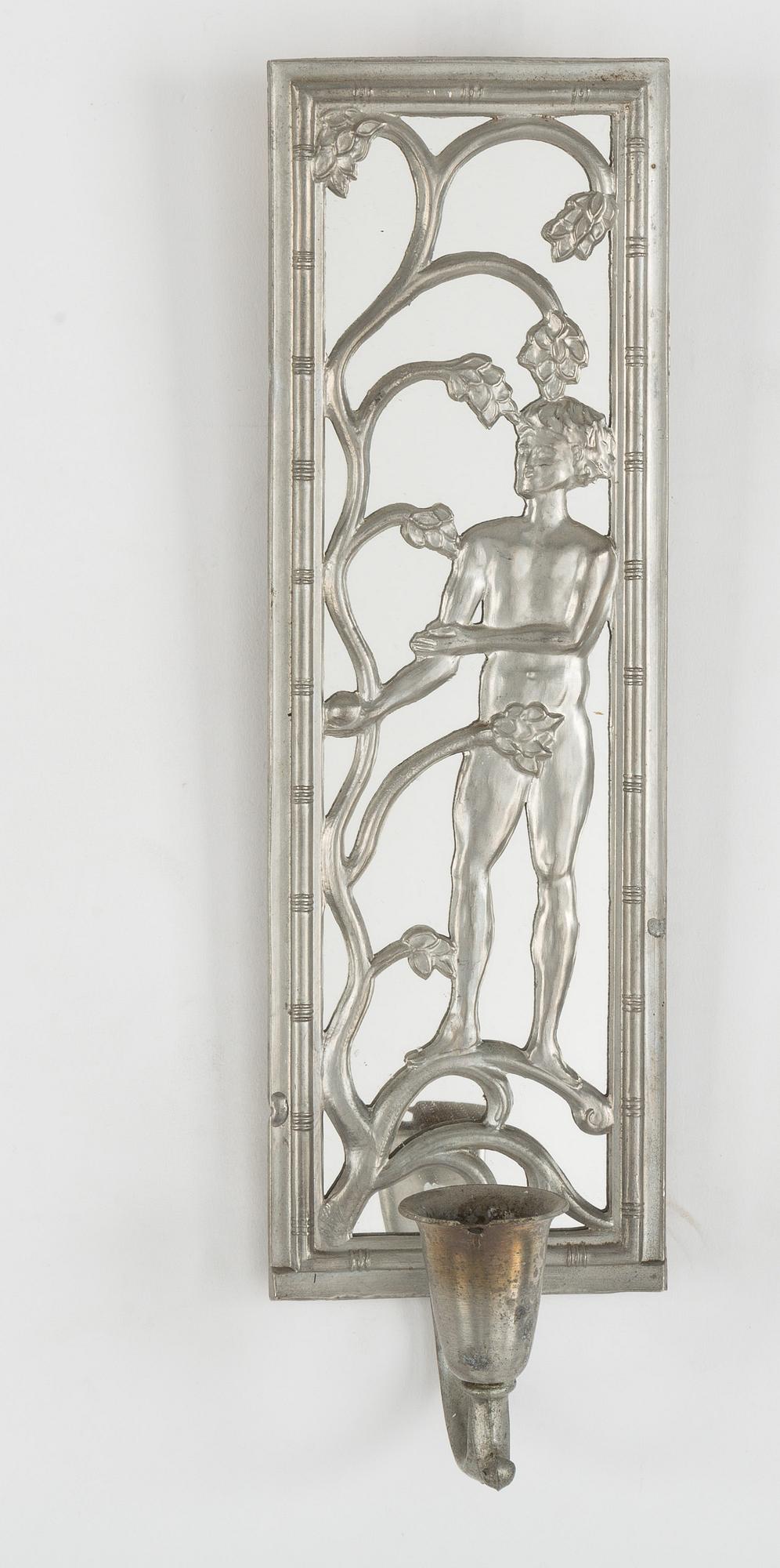 DAVID WRETLING, attributed to, 7 pewter items, mid 20th century.