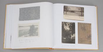 ALBUM med VYKORT, ca 66 st, och tillhörande NEGATIV, Finland ca 1900.