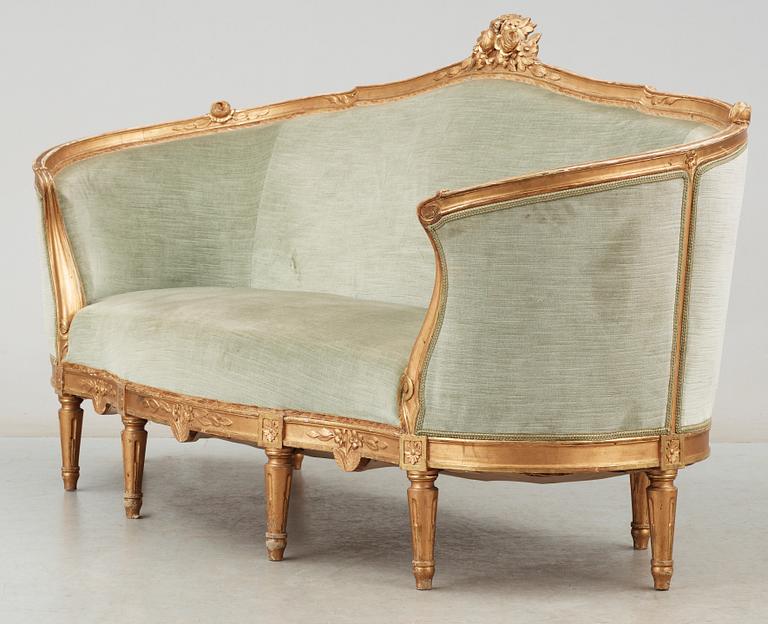 BADKARSSOFFA, gustaviansk stil, 1900-talets första hälft.