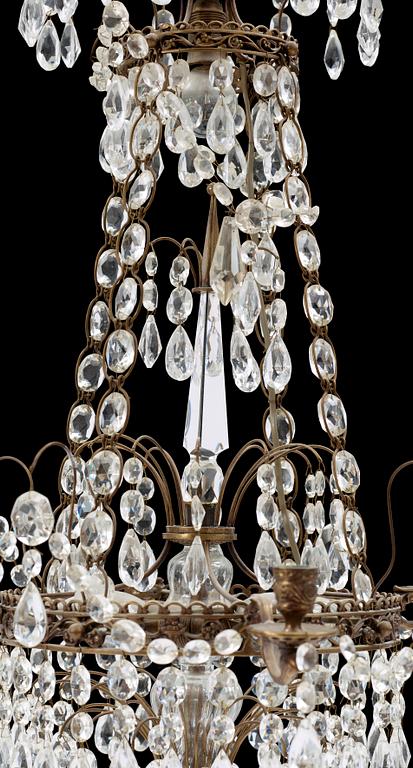 LJUSKRONA, gustaviansk stil, sk Hagamodell, 1900-talets mitt. Höjd 65 cm.
