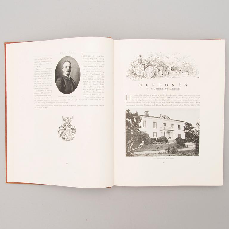 A three-volume book set about mansions in Finland "Herrgårdar i Finland", Helsinki 1928-29.