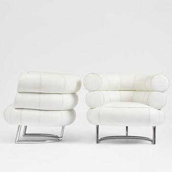 Eileen Gray, fåtöljer, ett par, "Bibendum", ClassiCon, Tyskland, efter 1990.