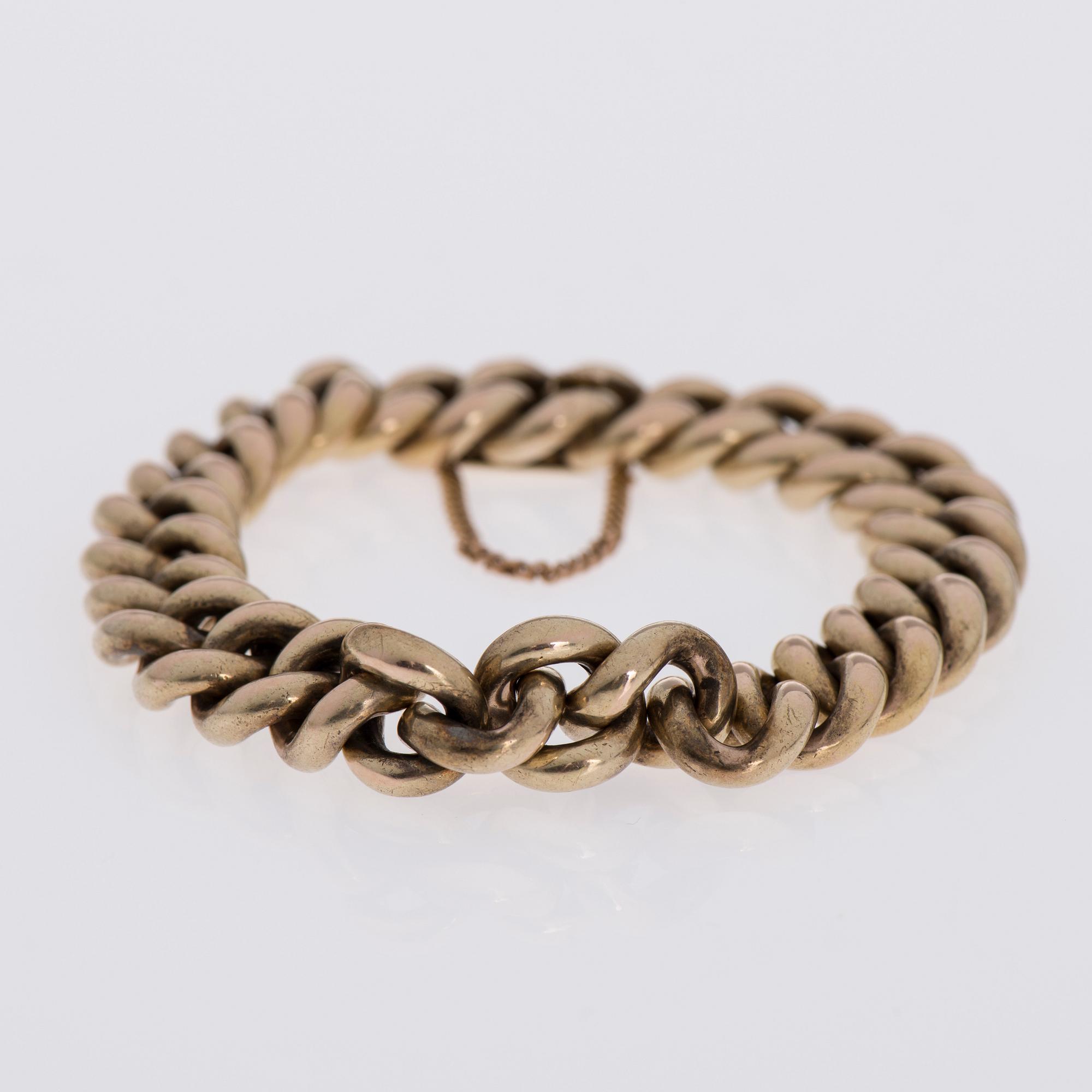 ARMBAND, 14K guld (56). Aleksandr Karpov, St. Petersburg, sekelskiftet 1800 / 1900.