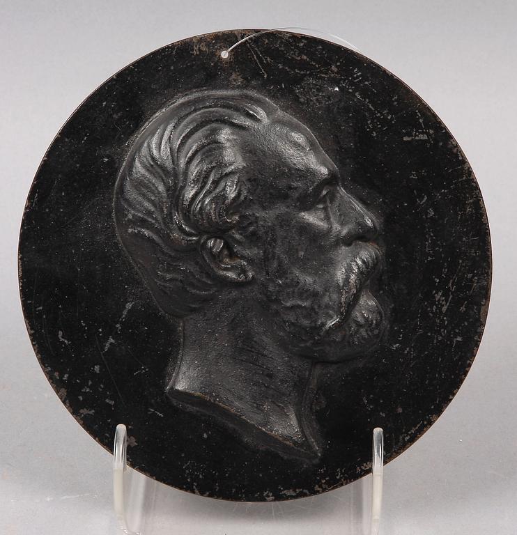 RELIEF, gjutjärn, märkt SD i godset á tergo, Sverige sent 1800-tal.