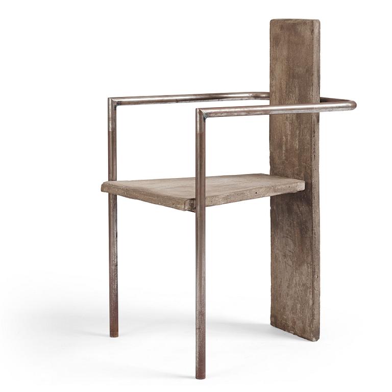 Jonas Bohlin, a 'Concrete' armchair, ed. 36/100, Källemo, Värnamo, Sweden post 1981.