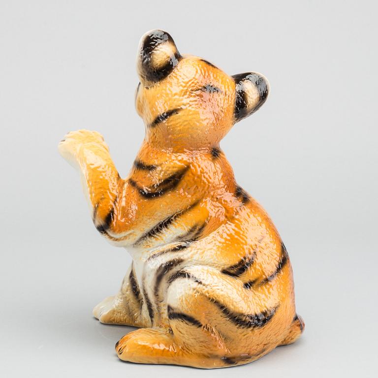 FIGURIN, porslin, "Tiger" 1900-talets andra hälft.