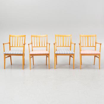 Carl Malmsten, armchairs, 4 pcs, "Herrgården".