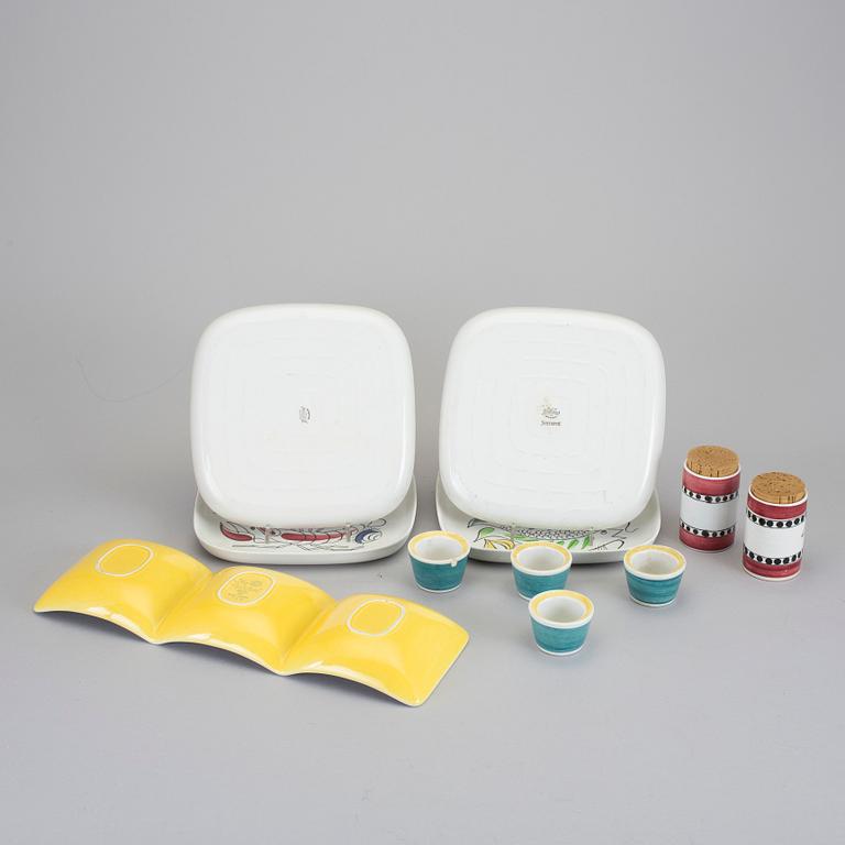 PARTI PORSLIN, Rörstrand, bl a Marianne Westman "Picknick", "Arom" och "My Garden", 11 delar.