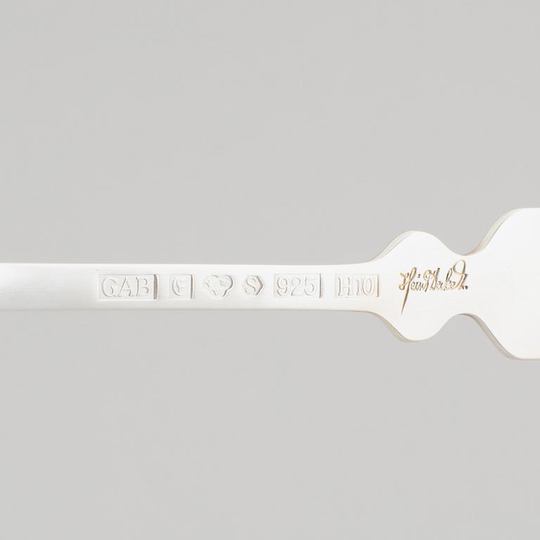 Two Swedish silver spoons, 1982 & 1983, Heinz Decker and Rolf Karlsson respectively, GAB Eskilstuna.