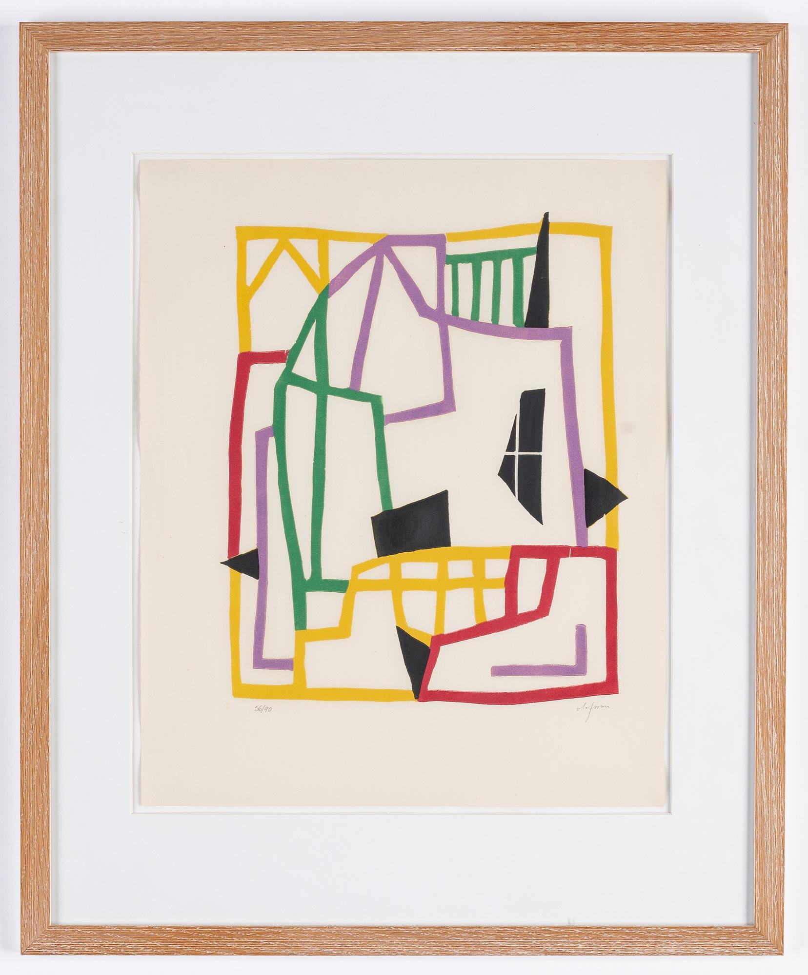 Pierre Olofsson, linocut, signed and numbered 56/90.