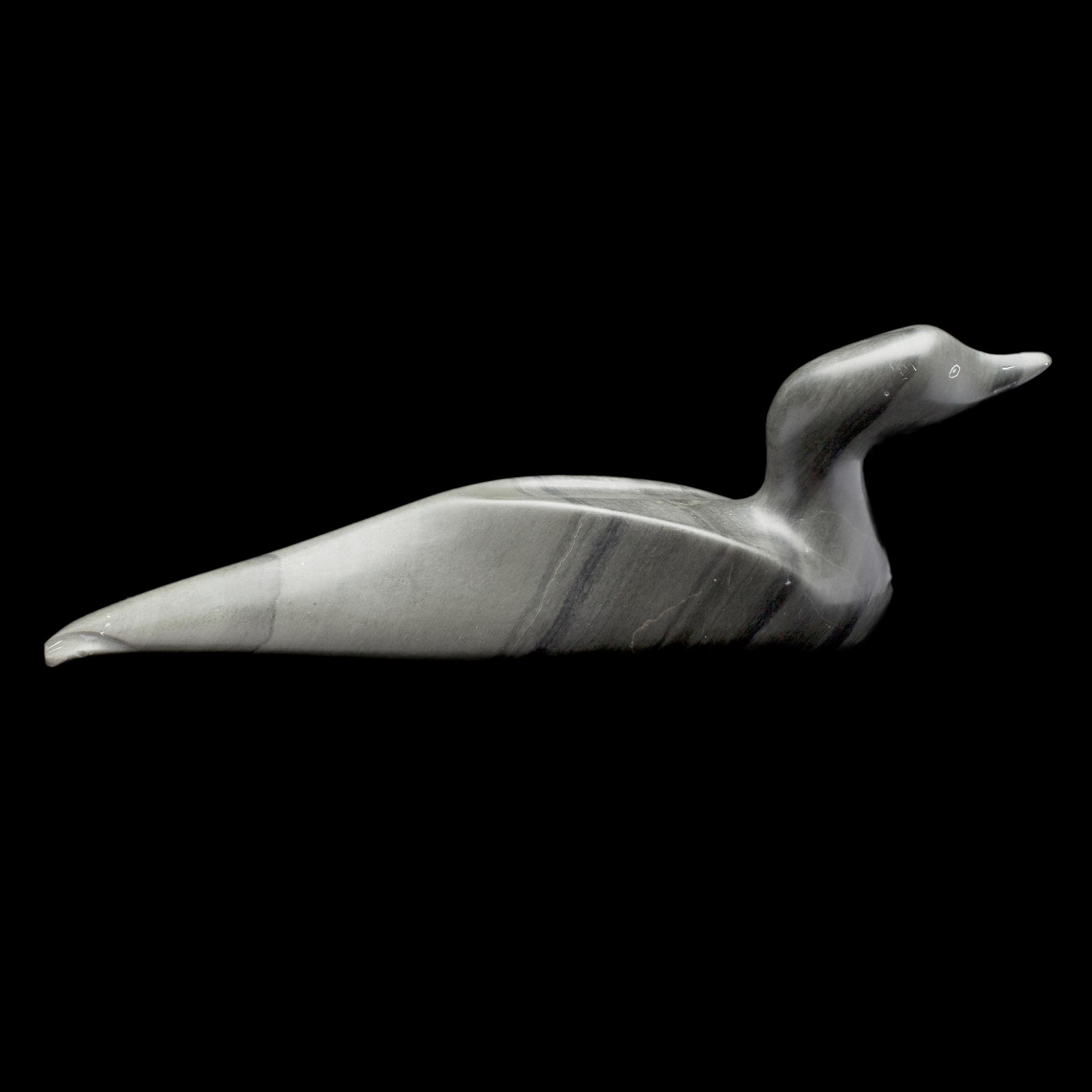 FÅGELSKULPTUR, teljsten, inuitarbete, 1960-70-tal.