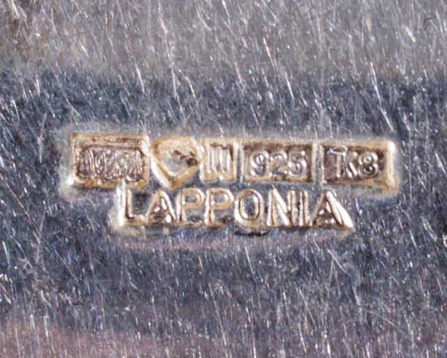 ZOLTAN POPOVITS, ARMBAND, sterling silver och ebenholtz, Lapponia 1987. Vikt 56 g.