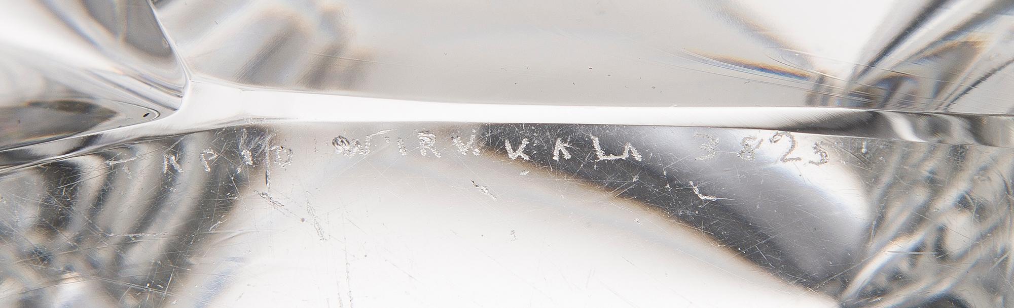 TAPIO WIRKKALA, vas, "Isberget", signerad, Tapio Wirkkala 3825.