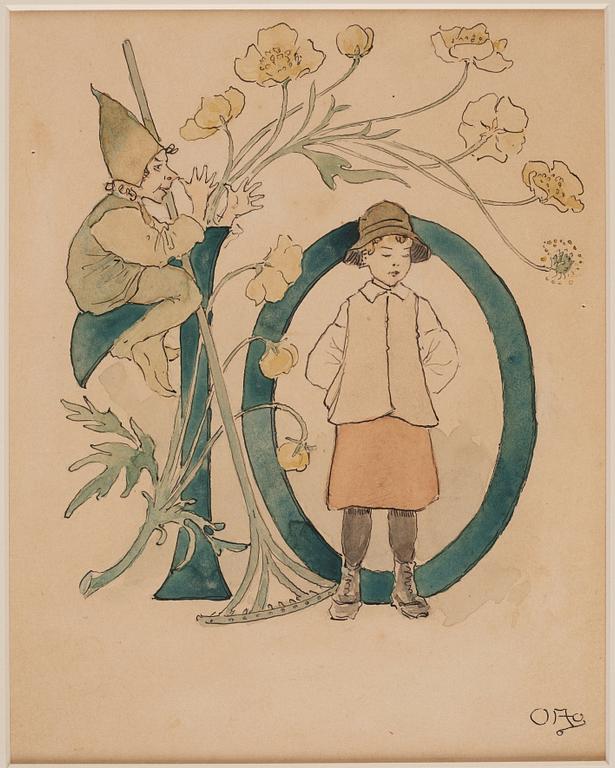 Ottilia Adelborg, "Blomstersiffror med rim", 20 + 1 pcs.