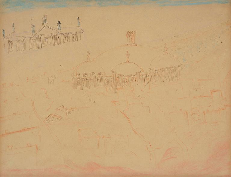 Carl Fredrik Hill, Architectural fantasy.