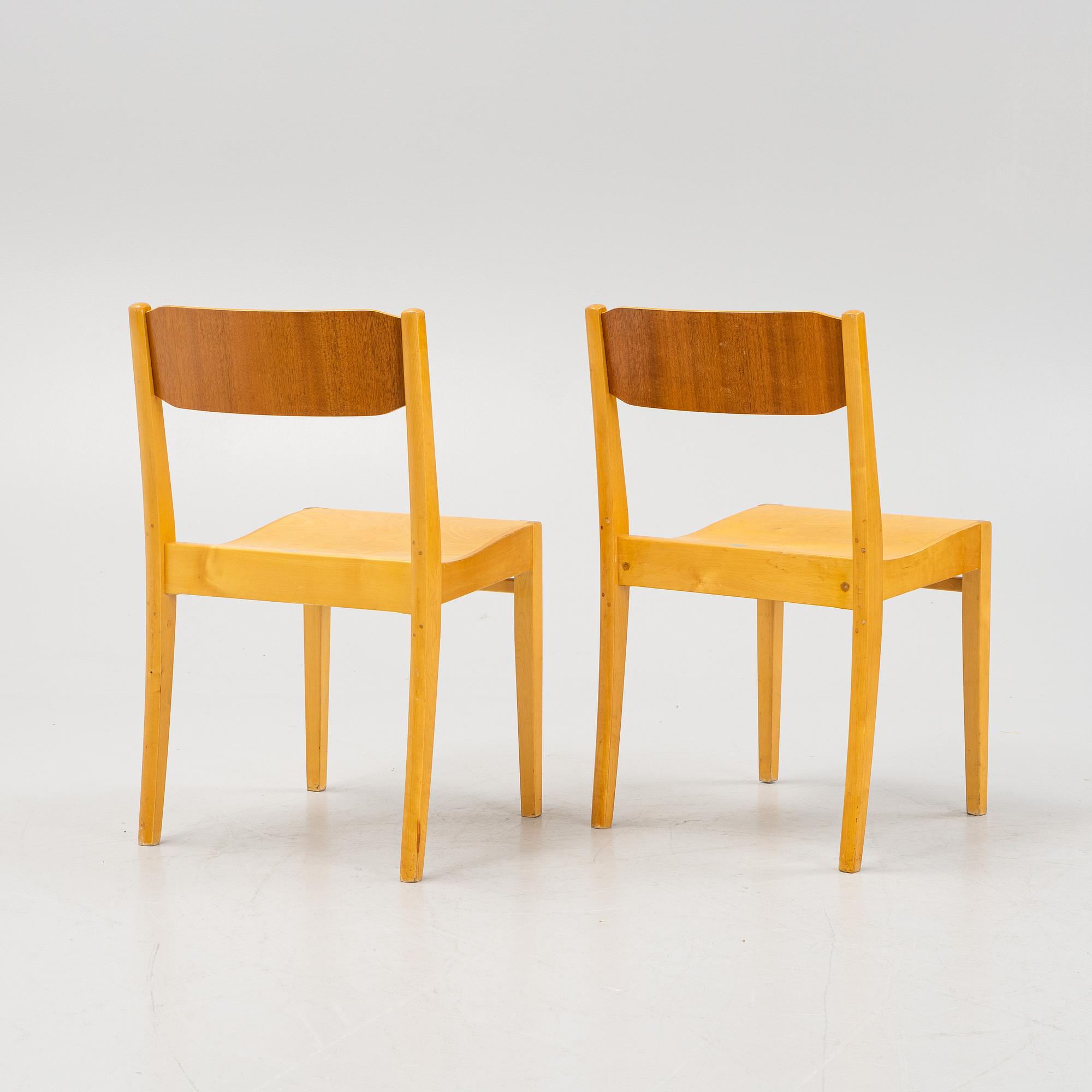 A set of six chairs, Edsbyverken, mid 20th Century.