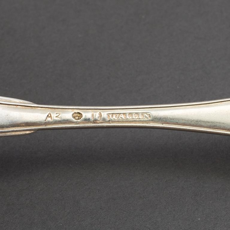 SKEDAR 6+3 st, silver, "Svensk modell", bla  Johan Erik Wallin, Stockholm 1800-talets början.
