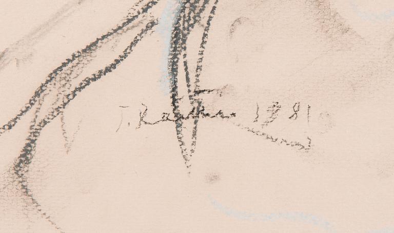 TAPANI RAITTILA, kol och pastell på papper, signerad och daterad 1981.