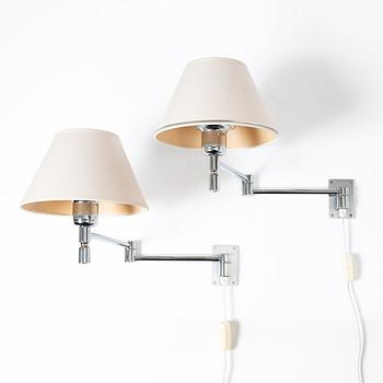 A pair of wall lamps, Blond Belysning, Värnamo.